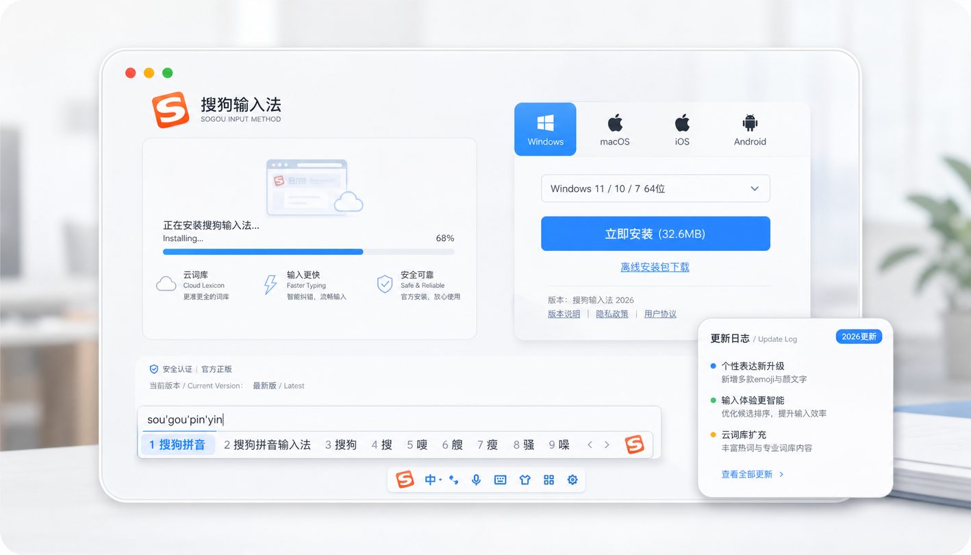 搜狗输入法全平台版本特性展示